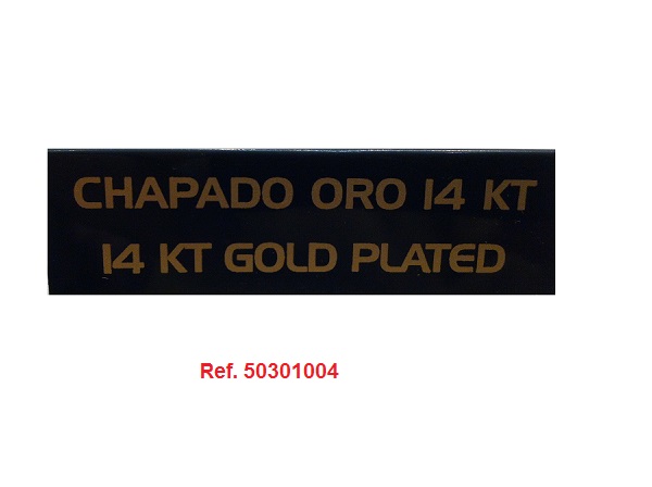 Cartel Chapado oro 14 Kt